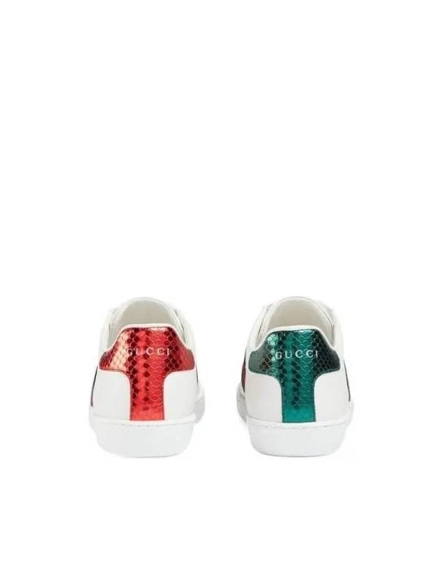 Ace Bee Embroidered Low Top Sneakers White - GUCCI - BALAAN 4