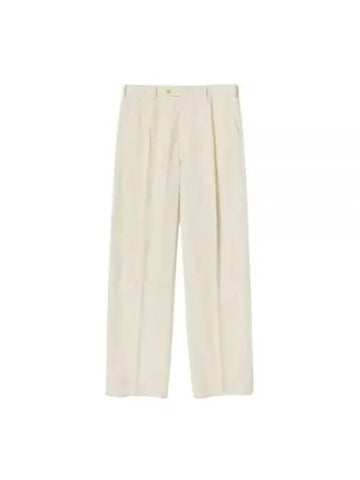 24 TROPICAL WOOL KID MOHAIR SLACKS IVORY A24SP03WM - AURALEE - BALAAN 1