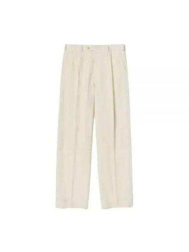 24 TROPICAL WOOL KID MOHAIR SLACKS IVORY A24SP03WM - AURALEE - BALAAN 1