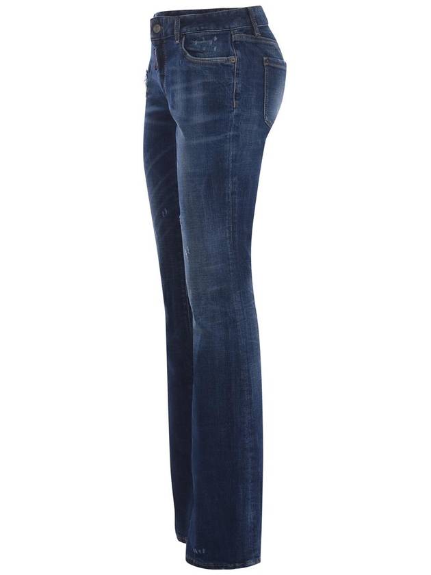 Denim Straight Pants S72LB0707 S30872 470 BLUE - DSQUARED2 - BALAAN 3