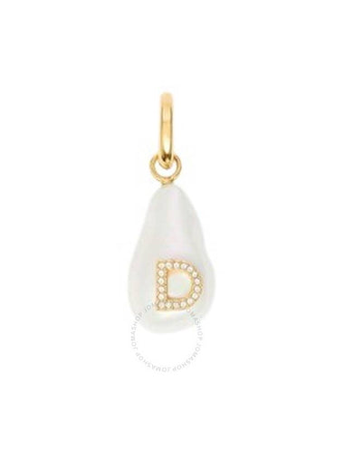 Burberry Ladies Crystal And Resin Pearl Letter D Charm - BURBERRY - BALAAN 1