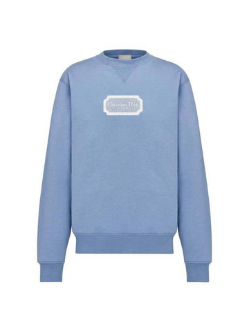 Logo Sweatshirt Blue - DIOR - BALAAN 1