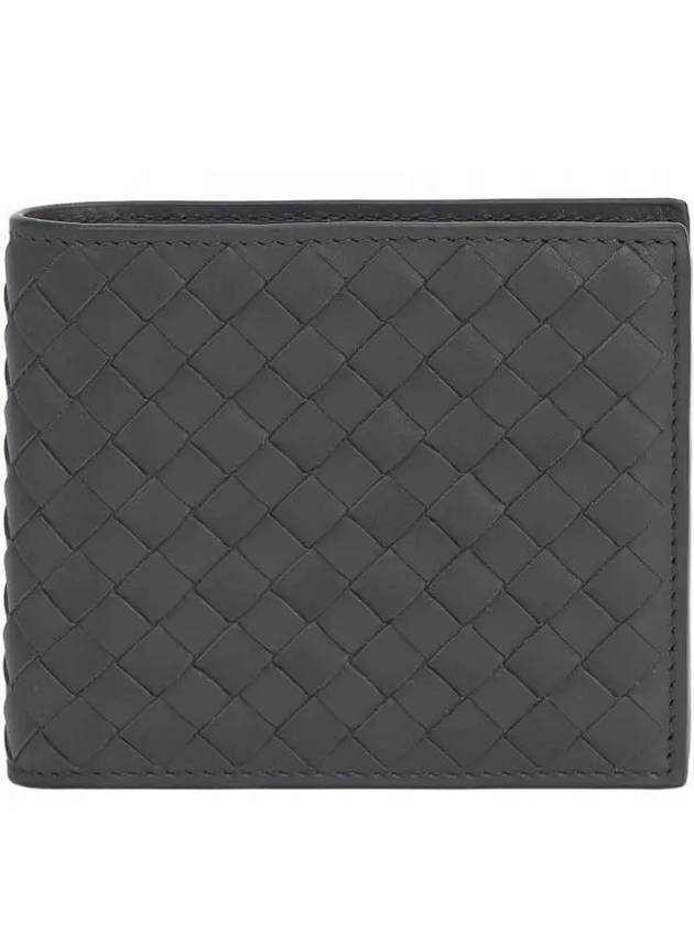 Intreciato Weaving Half Wallet Dark Grey - BOTTEGA VENETA - BALAAN 2