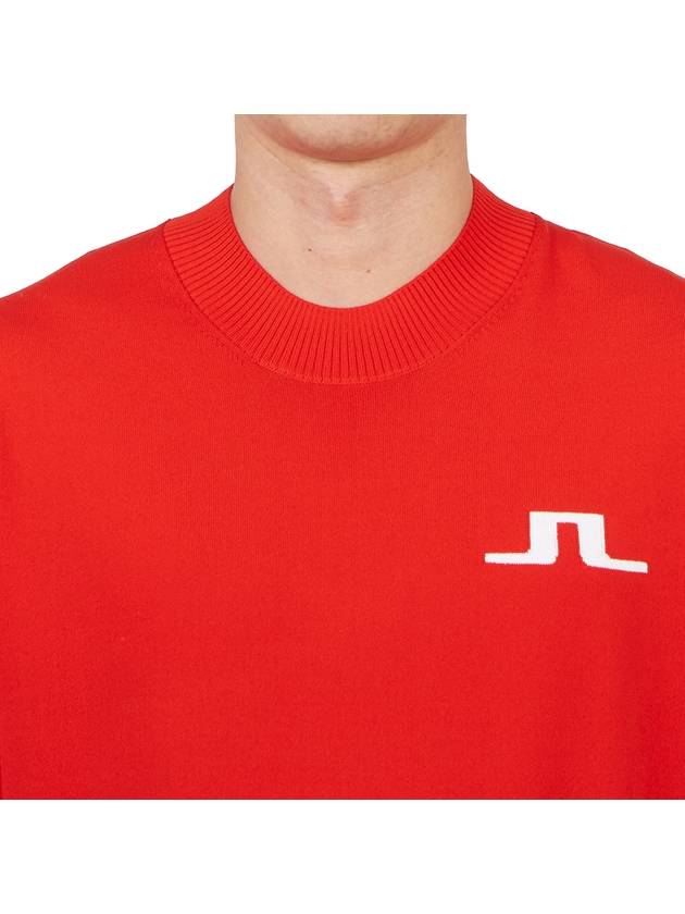 Golf Gus Crew Neck Knit Top Fiery Red - J.LINDEBERG - BALAAN 7