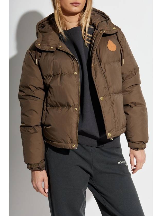 Sporty & Rich Padded Jacket With Hood, Women's, Brown - SPORTY & RICH - BALAAN 3