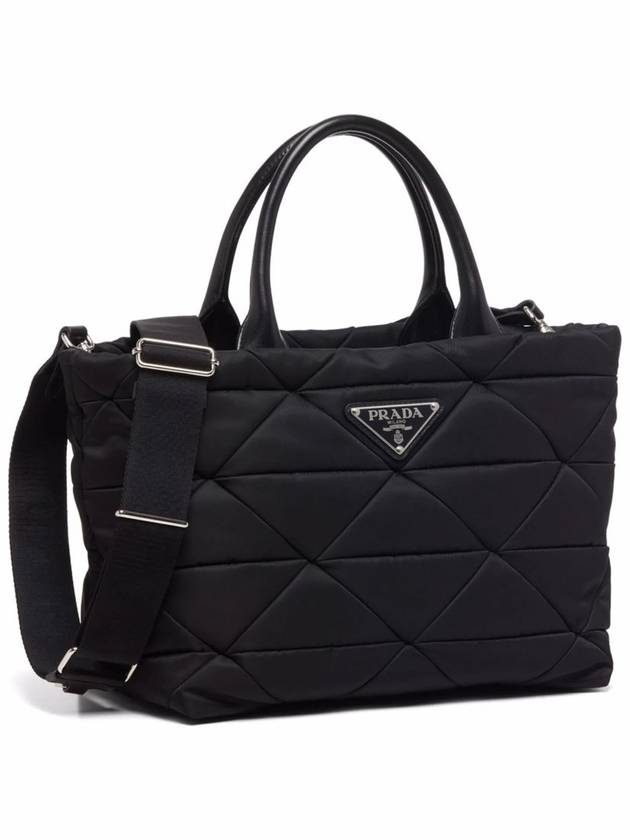 Small Re-Nylon Padded Tote Bag Black - PRADA - BALAAN 5