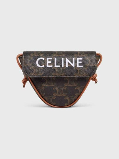 Triomphe Print Triangle Mini Bag Tan - CELINE - BALAAN 2