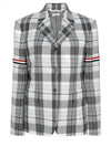 RWB Arm Banding Madras Check Jacket Med Grey - THOM BROWNE - BALAAN 2