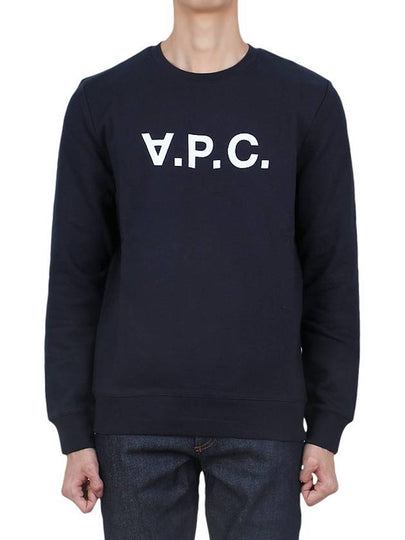 VPC Logo Crew Neck Sweatshirt Navy - A.P.C. - BALAAN 2