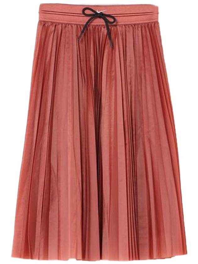 Women's Pleated Skirt Burgundy - NIKE - BALAAN.