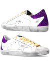 Superstar Glitter Tab Low Top Sneakers Purple White - GOLDEN GOOSE - BALAAN 2