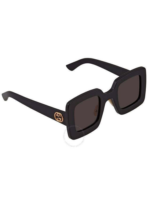 Square Acetate Sunglasses Black - GUCCI - BALAAN 3