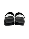 Rockstud Rubber Slippers Black - VALENTINO - BALAAN 6