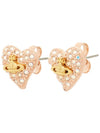 Women's Tiny Diamante Heart Earrings Rose - VIVIENNE WESTWOOD - BALAAN 3