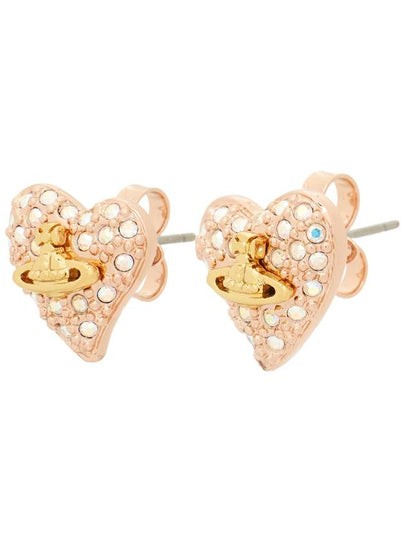 Women's Tiny Diamante Heart Earrings Rose - VIVIENNE WESTWOOD - BALAAN 2