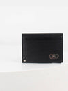 slim card wallet ID case Gancini silver encrusted black 66A061 0685194 - SALVATORE FERRAGAMO - BALAAN 2