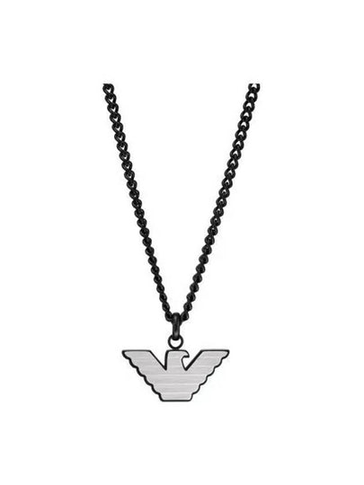 Men's Logo Pendant Necklace Silver - EMPORIO ARMANI - BALAAN 2