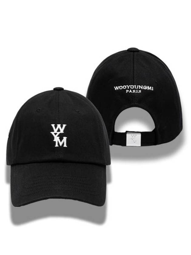 Hat Black Logo Ball Cap W241AC51661B - WOOYOUNGMI - BALAAN 1