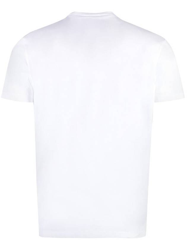 Logo Print Short Sleeve T Shirt White - DSQUARED2 - BALAAN 3