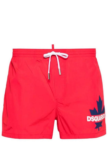 logo print drawstring swimsuit shorts D7B5F5600 - DSQUARED2 - BALAAN 1