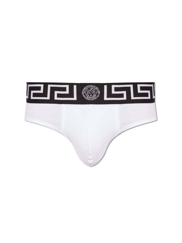 Greca Border Briefs White - VERSACE - BALAAN 1