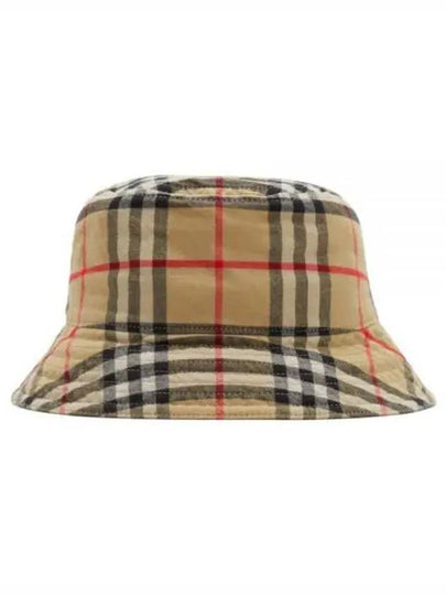 Check Cotton Bucket Hat Beige - BURBERRY - BALAAN 2