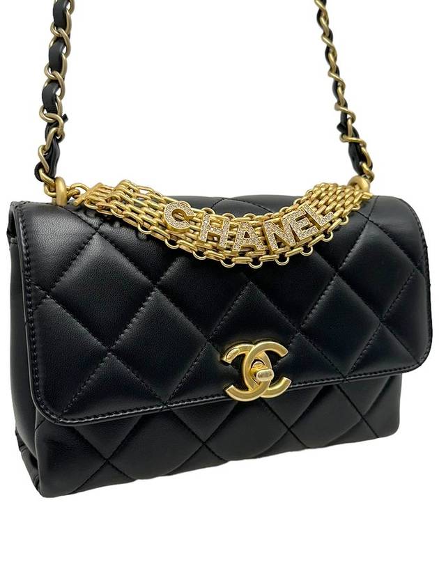 Women s AS3240 Lambskin Strass Gold Metal Shoulder Bag Built in Chip - CHANEL - BALAAN 3