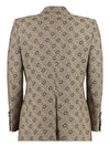 Maxi Horsebit Cotton Jacket Beige Brown - GUCCI - BALAAN 3