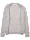 Baby Fox Patch V-neck Cardigan Light Grey - MAISON KITSUNE - BALAAN 10