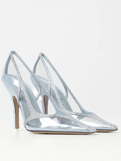 The Attico Venus Chrome pumps in pvc and suede with rhinestones - THE ATTICO - BALAAN 2