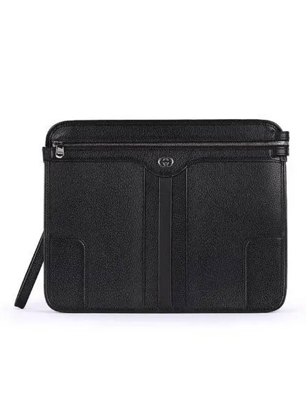 Interlocking G Messenger Clutch Bag Black - GUCCI - BALAAN 2