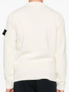 Logo Patch Lambswool Crewneck Knit Top Natural - STONE ISLAND - BALAAN 5