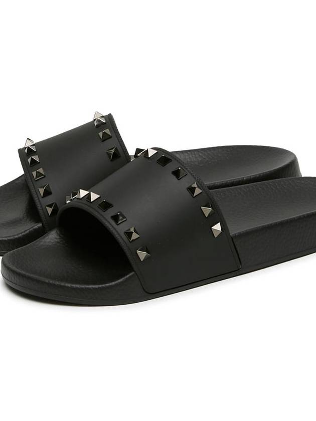 Men s Rockstud Black Slippers 0873 JGC 0NO - VALENTINO - BALAAN 3