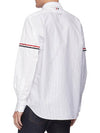 Men's Poplin Grosgrain Armband Stripe Long Sleeve Shirt White - THOM BROWNE - BALAAN 9