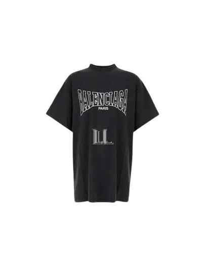 Logo Print Short Sleeve T-Shirt Black - BALENCIAGA - BALAAN 2