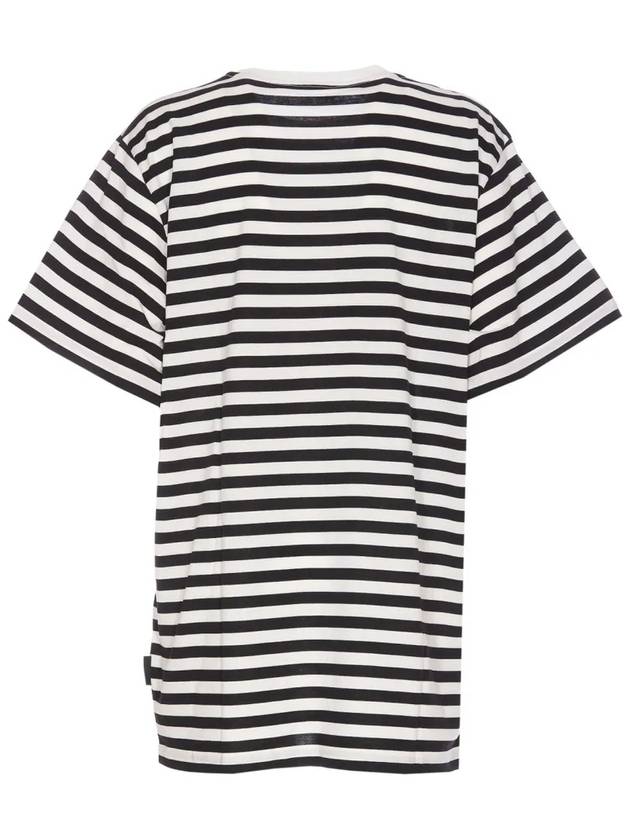 Kaki Striped Cotton T-Shirt Black - MAX MARA - BALAAN 3