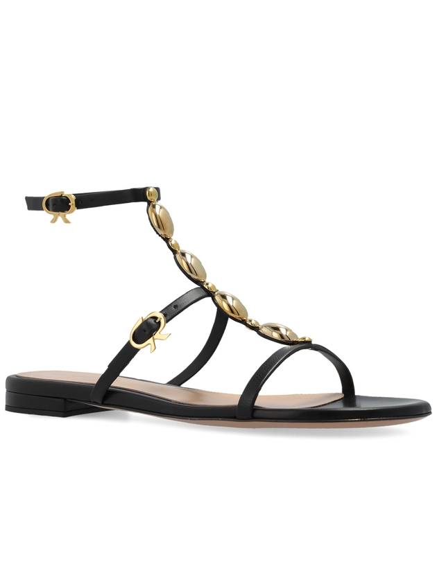 Gianvito Rossi Leather Sandals, Women's, Black - GIANVITO ROSSI - BALAAN 4