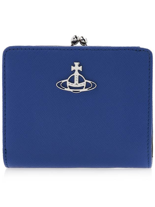 Women's ORB Logo Bicycle Wallet Blue - VIVIENNE WESTWOOD - BALAAN.