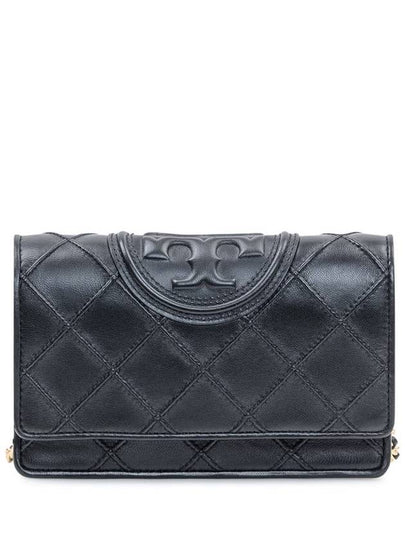 Fleming Soft Chain Long Wallet Bag Black - TORY BURCH - BALAAN 2