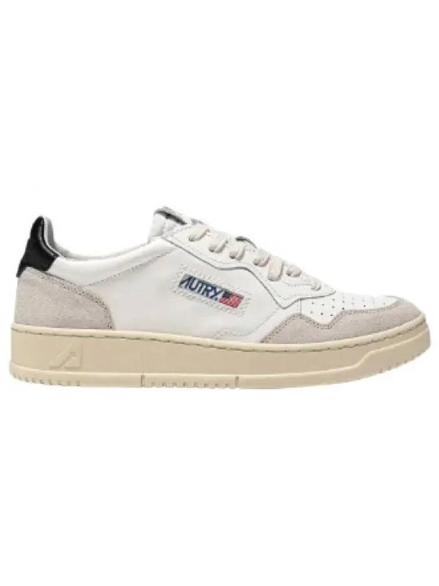 Medalist Leather Suede Black Tab Low Top Sneakers White - AUTRY - BALAAN 2