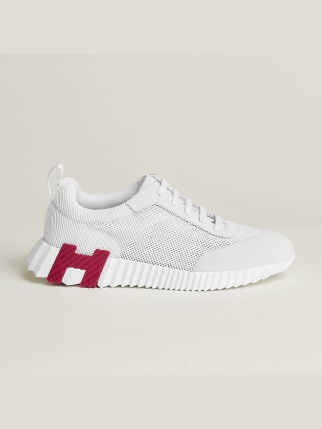 Bouncing Mesh Low Top Sneakers Blanc White - HERMES - BALAAN 3