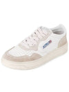 Women's Medalist Suede Low Top Sneakers Beige White - AUTRY - BALAAN.