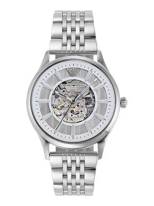 Skeleton Metal Watch Silver - EMPORIO ARMANI - BALAAN 1