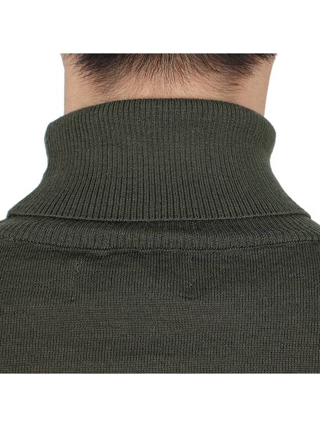 Wool Knit Turtleneck Green - STONE ISLAND - BALAAN 9