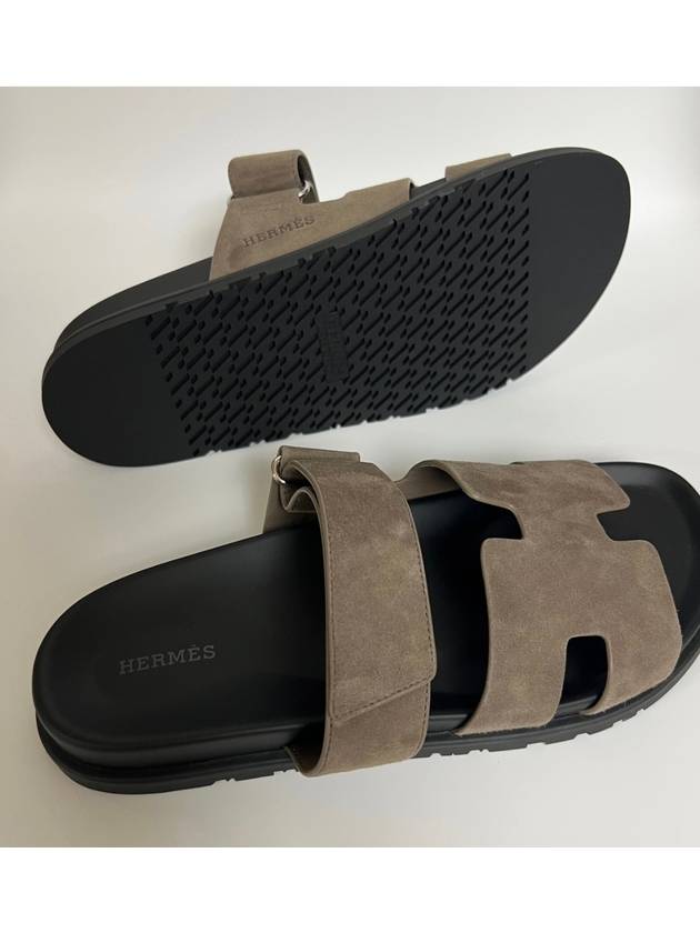 Chypre Men s Sandals Etope Suede Slippers H222856ZH - HERMES - BALAAN 6