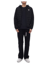 Logo Patch Knit Goose Padded Cardigan Black - MONCLER - BALAAN 4