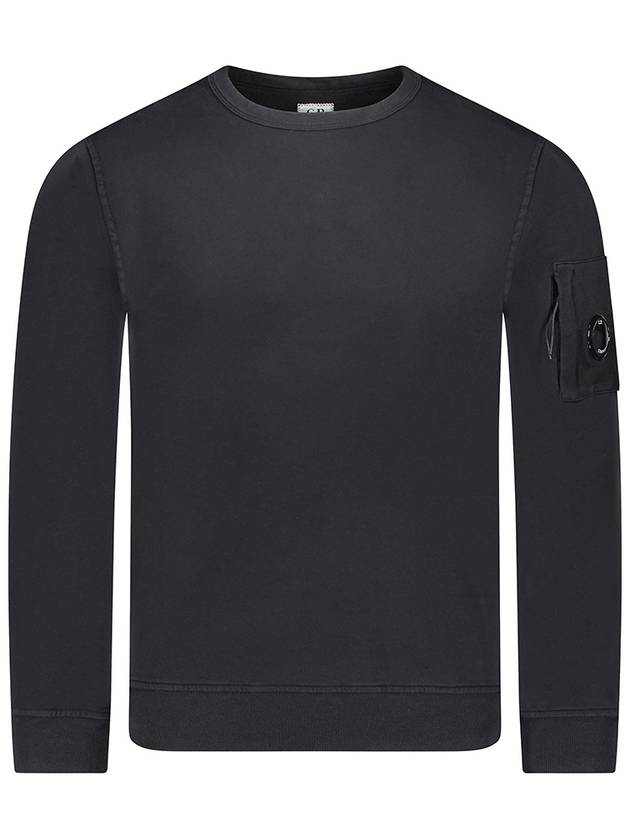 Men's Lens Wafen Light Fleece Sweatshirt Black - CP COMPANY - BALAAN 2