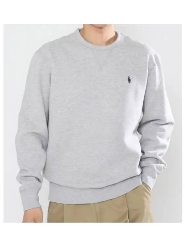 Embroidered Logo Pony Crew Neck Sweatshirt Grey - POLO RALPH LAUREN - BALAAN 2