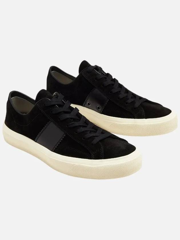 Suede Low Top Sneakers Black - TOM FORD - BALAAN 4