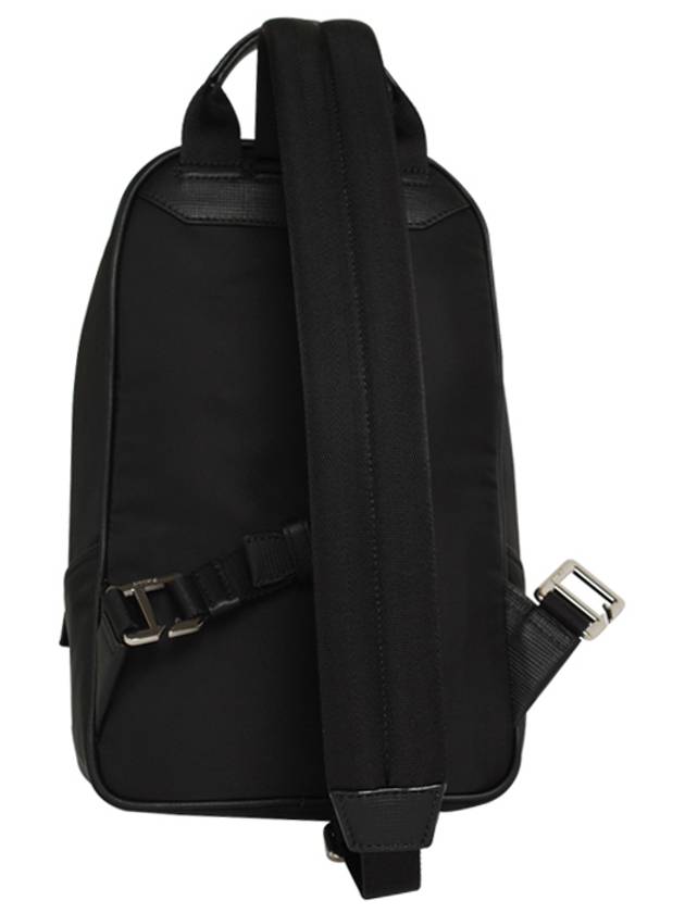 Puston Logo Patch Nylon Sling Messenger Bag Black - BALLY - BALAAN 3